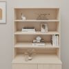 vidaXL Raft sup. dulap „HAMAR” maro miere 90x30x100 cm, lemn masiv pin