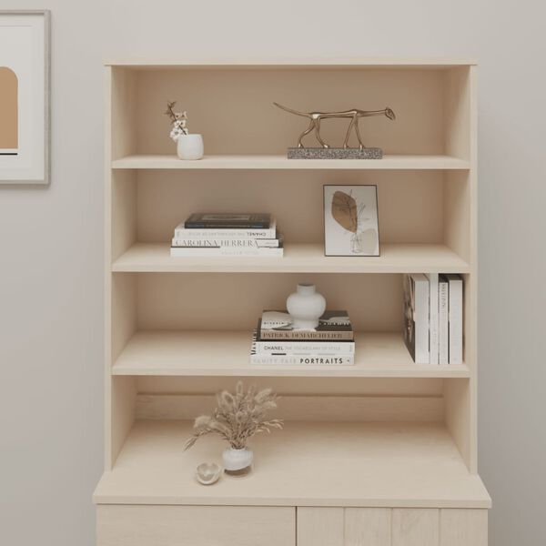 vidaXL Raft sup. dulap „HAMAR” maro miere 90x30x100 cm, lemn masiv pin