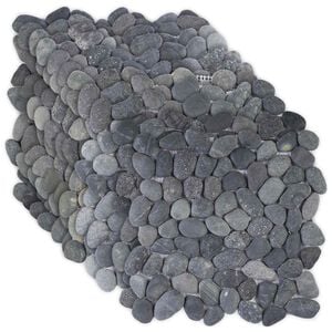 vidaXL Plăci din pietriș Gri 30 x 30 cm Pietriș de r&acirc;u