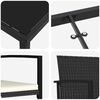 vidaXL Set de masă pentru grădină 5 pcs Negru