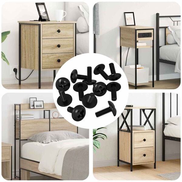 vidaXL Șuruburi cu manșon 8182 pcs Negru M4 x 10 mm Fier