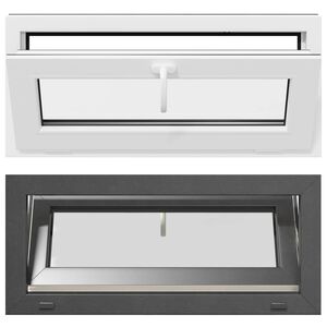 vidaXL Fereastră pentru subsol RISOR 90 x 40 cm PVC și Sticlă
