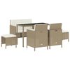 vidaXL Set mobilier pentru grădină, 6 piese, cu perne, bej, poliratan