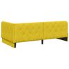 vidaXL Cadru de pat colțar cu headboard Galben 90 x 190 cm Catifea