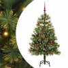 vidaXL Pom de Crăciun Artificial cu Ramuri Articulare și Conuri 150 cm
