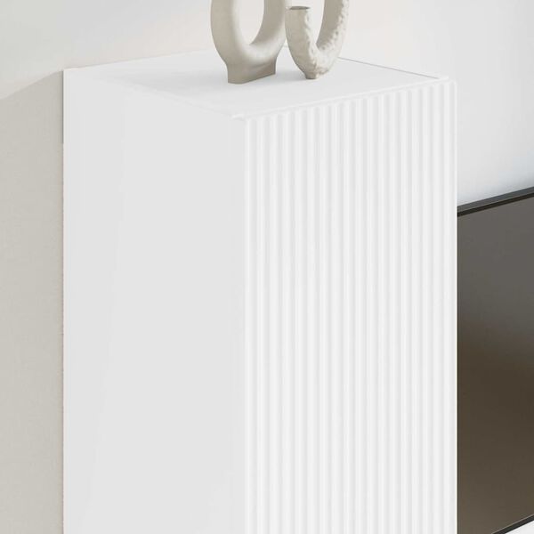 vidaXL Dulap TV de perete 2 pcs Alb 30 x 31 x 60 cm Lemn compozit