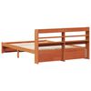 vidaXL Cadru de pat cu headboard 2 pcs Maroniu cerat Lemn de pin masiv