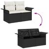 vidaXL Set de canapele pentru grădină cu pernă 8 pcs Negru Poli Rattan