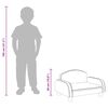 vidaXL Canapea pentru copii, maro, 50x40x30 cm, piele ecologică