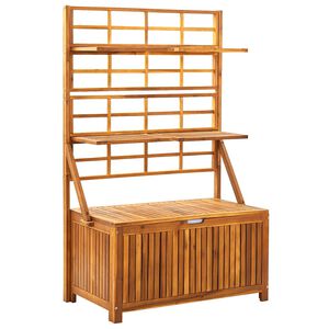 vidaXL Cutie de depozitare cu spalier, 99x55x160 cm, lemn masiv acacia