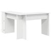 vidaXL Birou de colț cu raft Alb 140 x 113,5 x 75 cm Lemn compozit