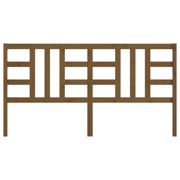 vidaXL Tăblie de pat, maro miere, 206x4x100 cm, lemn masiv de pin