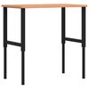 vidaXL Banc lucru 100x60x(71,5-98) cm lemn masiv fag, dreptunghiular