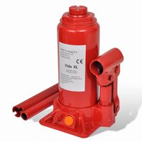 vidaXL Cric hidraulic tip butelie, 5 tone, roșu, lift automobil