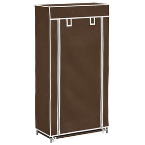 vidaXL Dulap pantofi din material textil cu capac, maro, 58x28x 106 cm