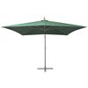 vidaXL Umbrelă suspendată, stâlp de aluminiu, 300x300 cm, verde