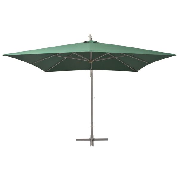 vidaXL Umbrelă suspendată, stâlp de aluminiu, 300x300 cm, verde
