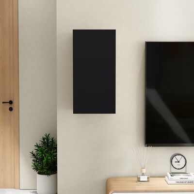 vidaXL Comodă TV, negru, 30,5x30x60 cm, lemn prelucrat