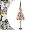 vidaXL Brad de Crăciun cu 150 LED cu suport Alb 120 cm PE și Oțel