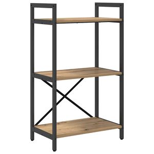 vidaXL Raft pentru cărți 3 niveluri 56 x 34 x 96 cm Lemn prelucrat