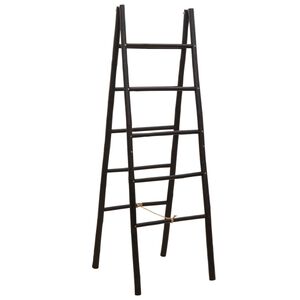 vidaXL Scară pentru pătură dublă Negru 50 x 50 x 159 cm Bambus
