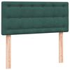 vidaXL Pat box spring cu saltea, verde închis, 80x210 cm, catifea