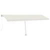 vidaXL Copertină retractabilă manual cu LED, crem, 600x350 cm