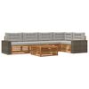 vidaXL Set de canapele de exterior 6 buc. Natural și gri deschis