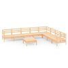 vidaXL Set mobilier de grădină, 9 piese, lemn masiv de pin