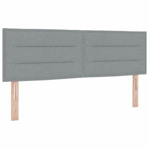 vidaXL Tăblie cap cu headboard Gri deschis 160 cm Piele artificială