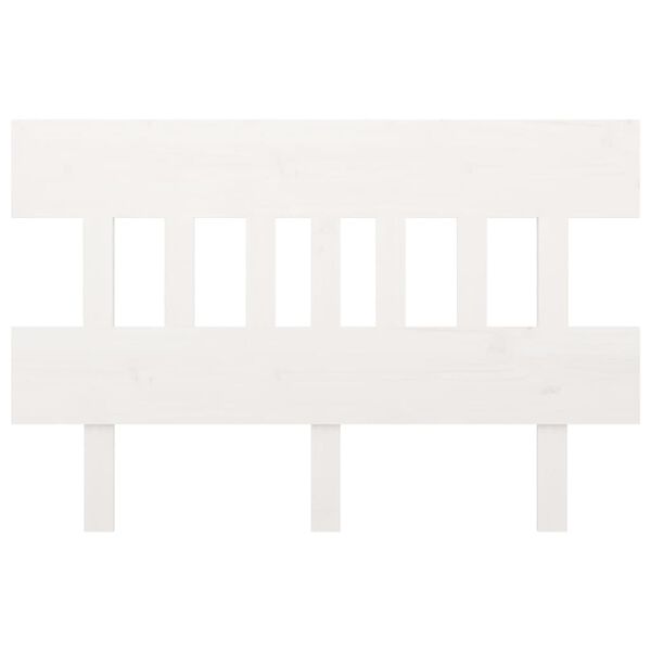 vidaXL Tăblie de pat, alb, 138,5x3x81 cm, lemn masiv de pin