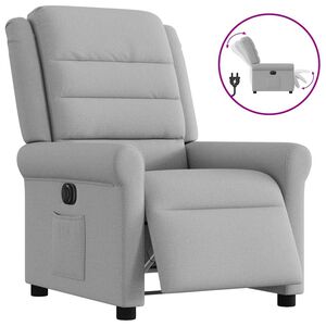 vidaXL Scaun reclinabil electric Cloud Grey Fabric
