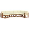 vidaXL Set de canapele de exterior 8 buc. Natural și Crem