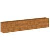 vidaXL Pat de grădină &icirc;nălțat 385x50x69 cm, oțel corten