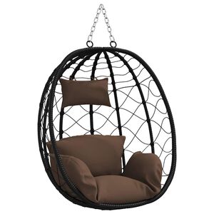 vidaXL Scaun suspendat ou poliratan 91,5 x 54,5 x 107 cm Cafea