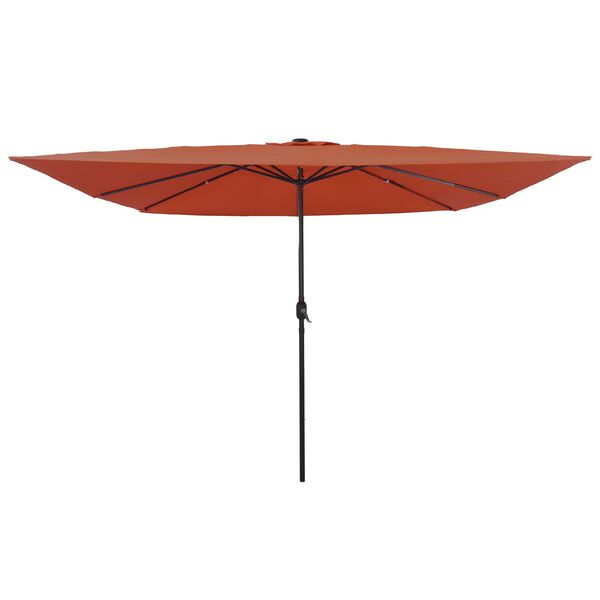 vidaXL Parasol de Grădină Roșu și Negru 295 x 295 x 245 cm