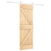 vidaXL Ușă glisantă Natural și Alb 70 x 210 cm Lemn de Pin Solid