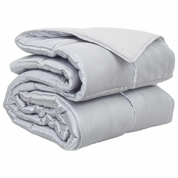 vidaXL Duvet complet pe tot parcursul anului Argintiu 220 x 155 cm