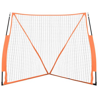 vidaXL Plasă baseball portabilă portocaliu/negru 183x182x183cm oțel/PE