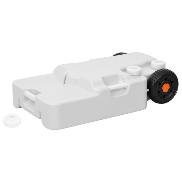 vidaXL Rezervor de apă cu roți pentru camping, gri, 30 L