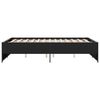 vidaXL Cadru de pat, negru, 120x190 cm, lemn prelucrat și metal