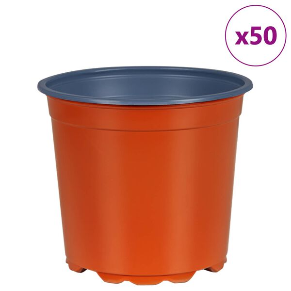 vidaXL Vaza pentru flori 50 pcs Terracota &Oslash; 15 x 13 cm Plastic