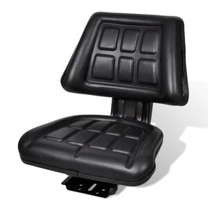 vidaXL Scaun de tractor cu spătar, negru