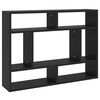 vidaXL Raft de perete, negru, 75x16x55 cm, lemn prelucrat