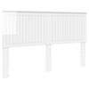 vidaXL Tăblie cap cu headboard Alb Lucios 160 cm Lemn compozit