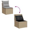 vidaXL Set de canapele pentru grădină cu pernă 4 pcs Bej Rattan poli