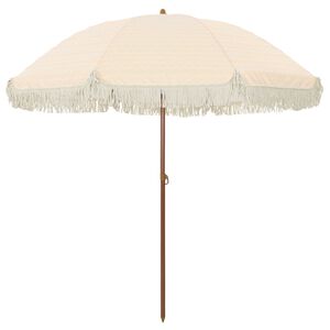 vidaXL Parasol de Plajă 205 x 205 x 210 cm Poliester și oțel Rotund