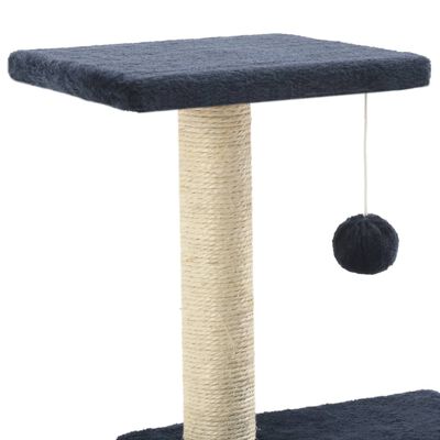 vidaXL Ansamblu pisici, stâlpi din funie sisal, bleumarin, 65 cm