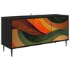 vidaXL Cabinet TV BONN 102 x 33 x 51 cm Stejar Negru Lemn prelucrat