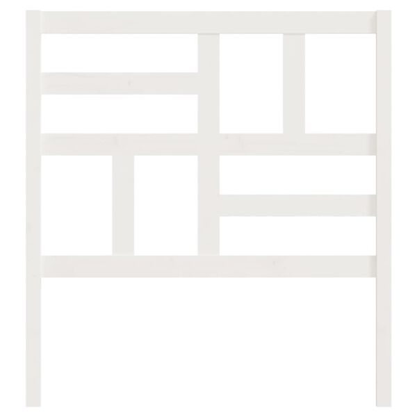 vidaXL Tăblie de pat, alb, 96x4x104 cm, lemn masiv de pin